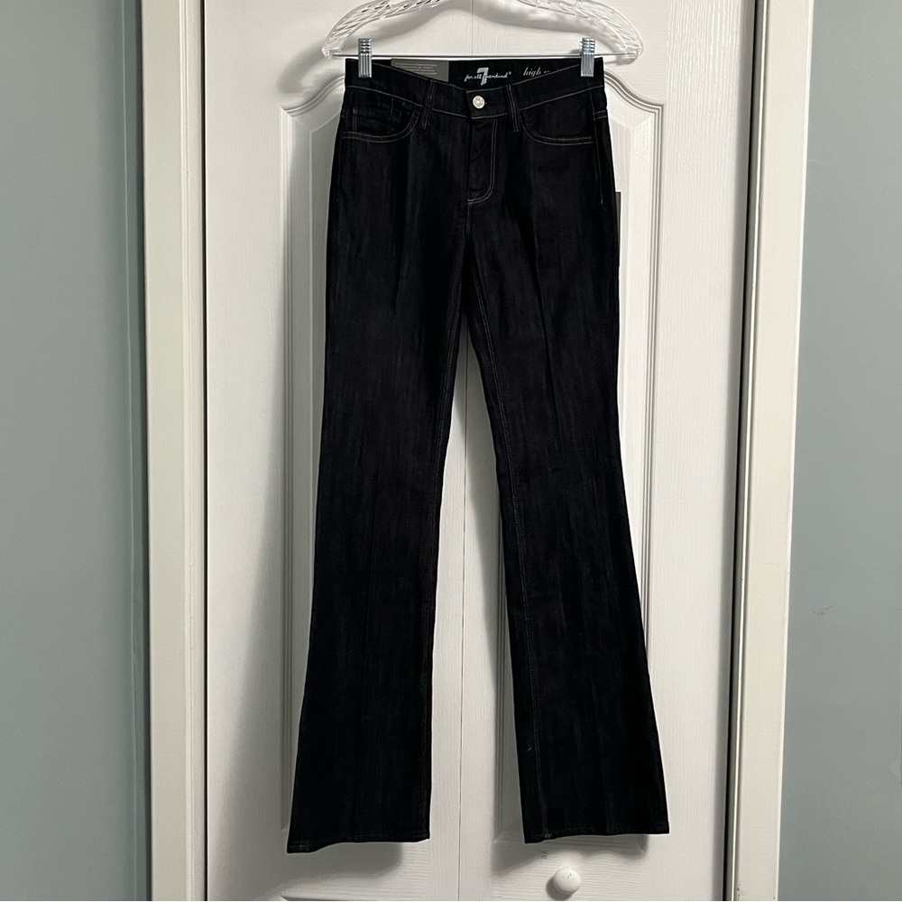 7 FOR ALL MANKIND High rise Bootcut Jeans NWT dark wash denim women’s size 24
